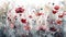 Floral Watercolor Background. Springtime Poppy Flowers Artistic Beautiful Banner. Tender Florals Watercolor Wallpaper