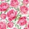 Floral watercolor seamless pattern elegant peonies