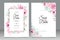 Floral watercolor wedding inviation card template