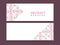 Floral website header or banner set.