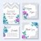 Floral wedding invitation