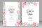 Floral wedding invitation set template -watercolor