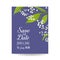 Floral Wedding Invitation Template with Spring Lily of the Valley Flowers. Save the Date Card, Anniversary Party, RSVP