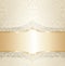 Floral wedding invitation wallpaper trend design in ecru & gold