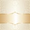 Floral wedding invitation wallpaper trend design in ecru & gold gentle shiny mandala