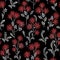 Floral winter tile pattern. Leaves and flowers. Nature Herb back