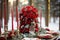 Floral winter wonder Red roses create a captivating wedding decor