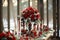 Floral winter wonder Red roses create a captivating wedding decor