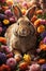 Floral Wonderland with an Adorable Bunny: A Riot of Color and Cuteness