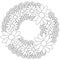 Floral wreath coloring page