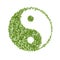 Floral yin yang symbol, natural harmonies icon