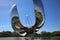 Floralis Generica in Buenos Aires. Its a metal Sculpture in the United Nations Park, which opens and closes its petal based on sol