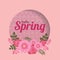 Florals hello spring background for holidays mood