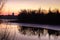 Floreasca lake in Bucharest, Romania, at sunset