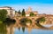 Florence, bridge through the river Arno