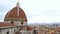 Florence cathedral panoramic from left to right on cloudy day