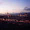 Florence city evening view. Santa Maria del Fiore.