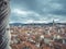 Florence cityscape cloudy day