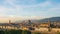 Florence cityscape skyline with sunset in Tuscany, Italy