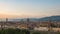 Florence cityscape skyline with sunset in Tuscany, Italy