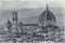 Florence evening old town view to santa maria del fiore cathedral