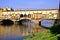 Florence famous Old Bridge over river Arno , Italy