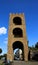 Florence, Italy - August 21, 2015: the ancient tower and gate ca
