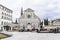 Florence, Italy - March 8 2023: Santa Maria Novella the first great basilica in Florence, Italy, and is the city\\\'s principal
