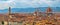 Florence Italy Panorama with Arno River Old Palace and the Big D