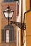 Florence, Italy, street lamp close up