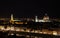 Florence night aerial cityscape. Panorama view from Michelangelo park