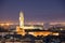 Florence, Night view of Palazzo Vecchio, piazza de