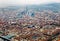 Florence panoramic view and The Basilica di Santa Croce in the distance. Florence, Italy