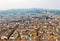 Florence panoramic view and The Palazzo Vecchio. Florence, Italy