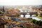 Florence and Ponte Vecchio panoramic view, Firenze, Italy