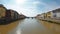 Florence river Arno and houses time lapse