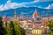 Florence rooftops and cathedral di Santa Maria del Fiore or Duomo view