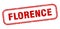 Florence stamp. Florence grunge isolated sign.