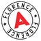Florence stamp rubber grunge