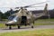 FLORENNES, BELGIUM - JUL 6, 2008: Belgian Army Agusta A109 helicopter taxiing on Florennes airbase