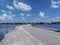 Florida bridge marsh gulf coast water clouds