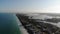 Florida clear blue water birds eye view - Floridian sandy beaches drone. city â€‹â€‹on the beach Aerial view of Indian Rocks Beach