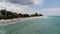 Florida clear blue water birds eye view, sandy beaches drone. city Ã¢â‚¬â€¹Ã¢â‚¬â€¹on the beach Aerial view of Indian Rocks Beach