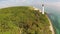 Florida coastline and lighthouse erial view