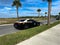 A Florida Highway Patrol car parked on a neighborhood street