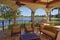 Florida luxury home deck area with water view