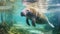 Florida manatee in clear water