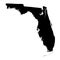 Florida map silhouette.