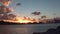 Florida, Miami, timelapse at sunset, view of the sea and the harbor at the passage of cruise ships