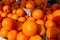 Florida oranges at a fruit and vegetable stand on a Saturday morning farmers market